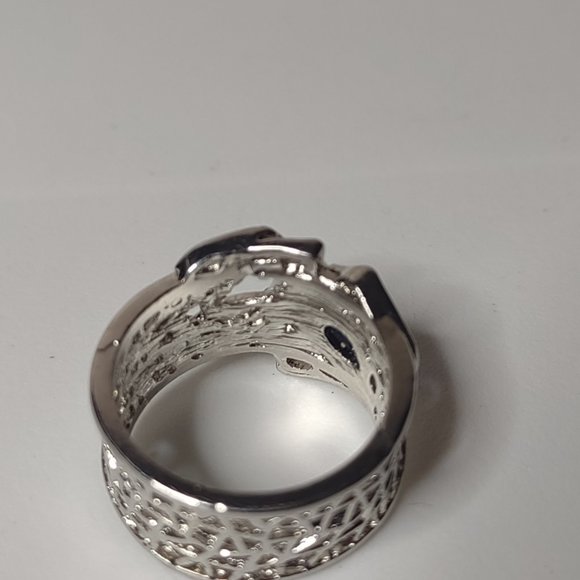 Spider Ring With Blue Plastic Stone Size 9 - Picture 9 of 13